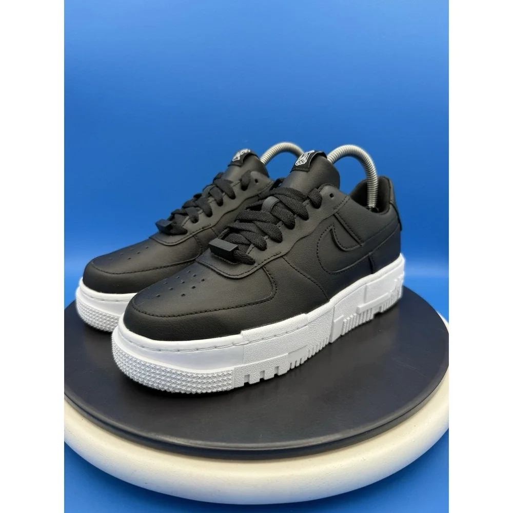 Nike Air Force One Pixel Womens Size 7 Black White Shoes Sneakers CK6649-001